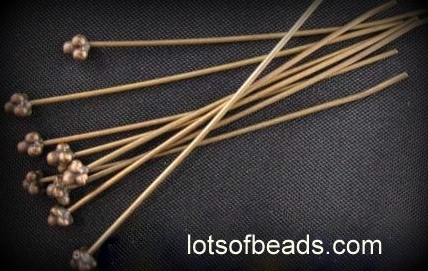 Copper fancy head pins